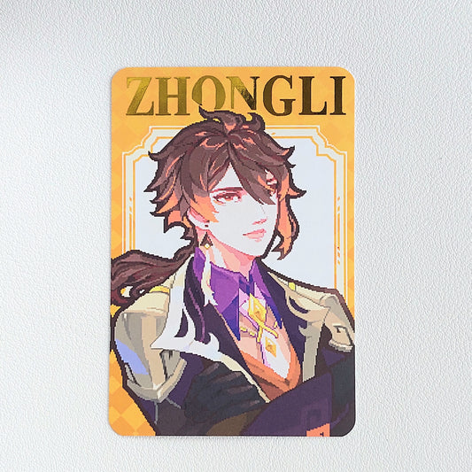 Zhongli - Genshin Impact - Gold Foil Photocard